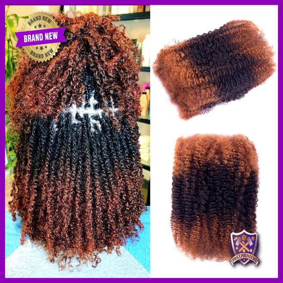Afro Kinky Curly Human Hair Bulk 50g Pack for Locs Twist Braids main image 6